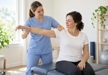 Atención individual de fisioterapia en una sala de consulta
